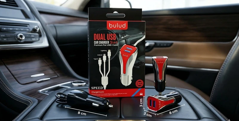 Cargador Bulud de Carro 3 en 1 ✨🚗🔋