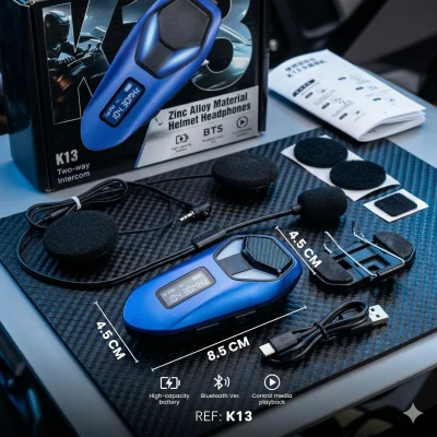 Comunicador de Casco K13 ✨🎧🏍️