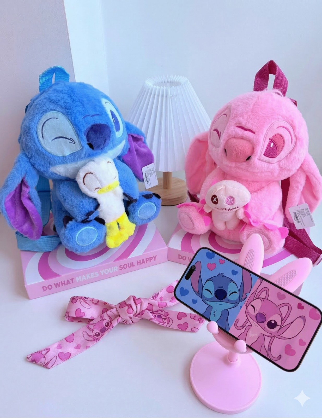 Bolsos Peluche Stitch & Ángela ✨💙💗