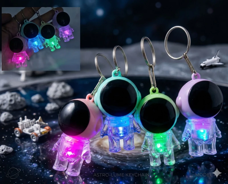Llavero Astronauta con Luz ✨👨‍🚀🔦