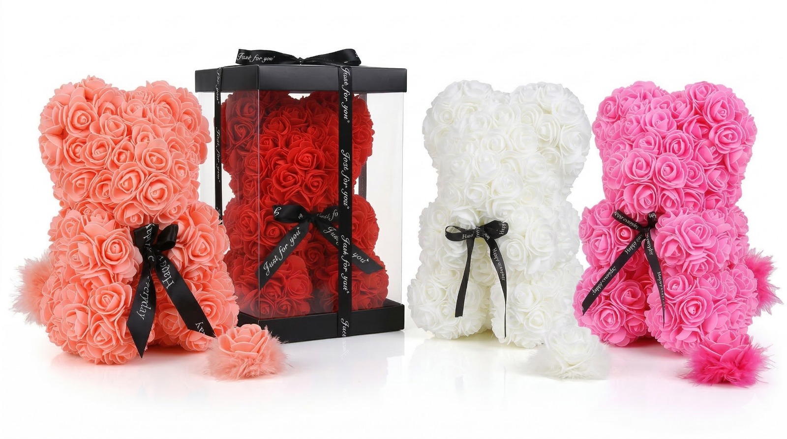 Osito de Flores Gigante 50cm ✨🧸🌹