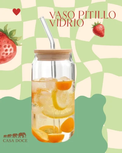 Vaso pitillo vidrio